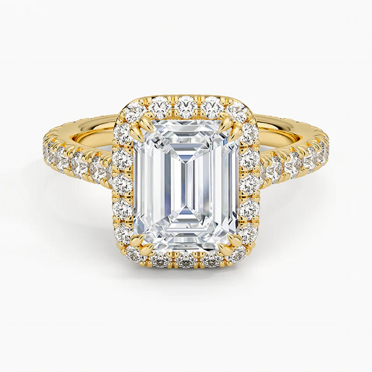 Sienna Halo Three-Quarter Coverage Diamond Ring