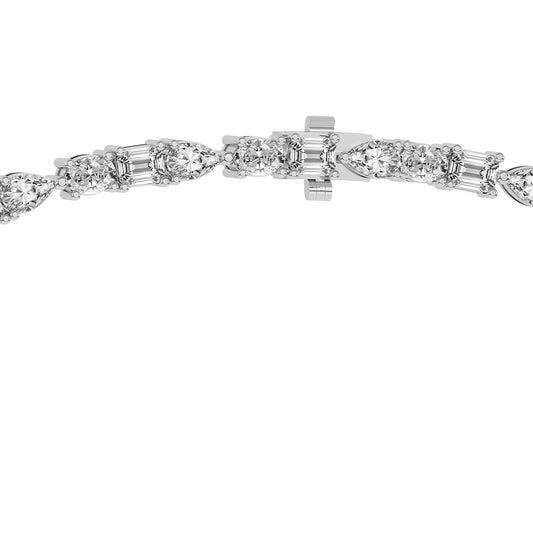 Multi-Shape Lab Diamond Tennis Necklace