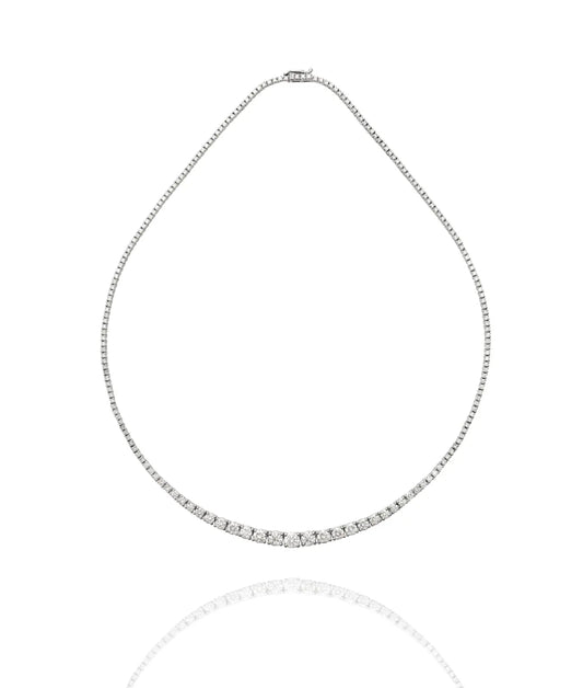 Graduated Lab Grown Diamond Tennis Necklace
