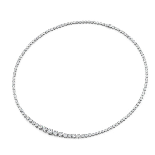Graduated Lab Grown Diamond Tennis Necklace