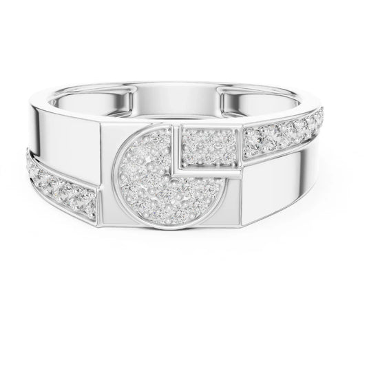 GeoLuxe Circle-Cut Diamond Ring
