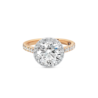 2 Carat Halo Engagement Ring - Round Diamond