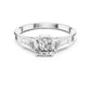 Tapered Baguette Side Stone Engagement Ring