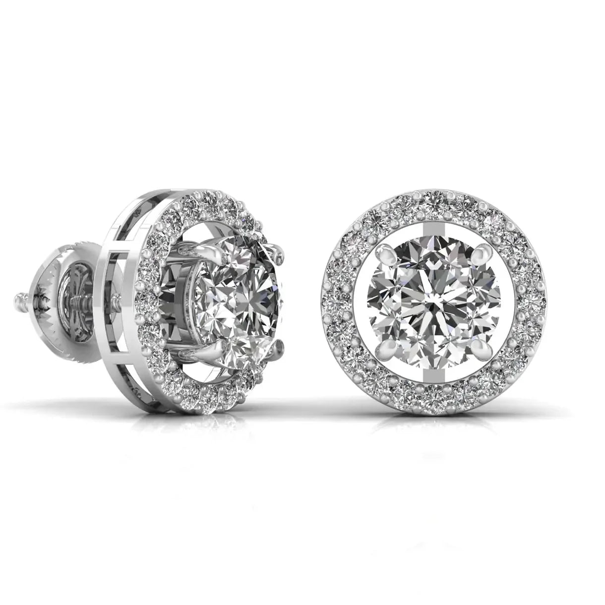 Round Solitaire Diamond Earring