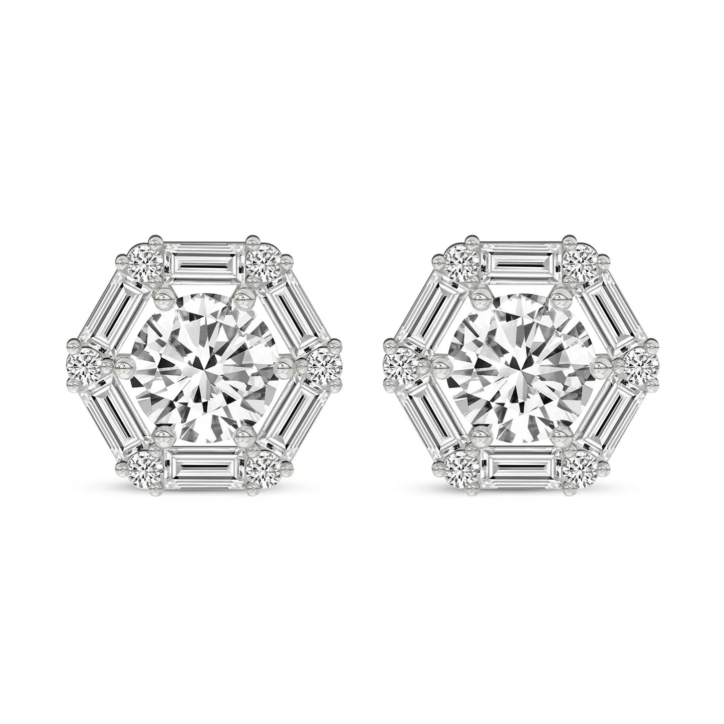 Rafflesia Flower Fashion Lab Diamond Stud Earrings