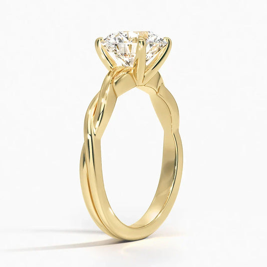 Twisted Vine Solitaire Ring