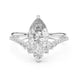 Pear-Cut Diamond Engagement Ring with Curved Pavé Band