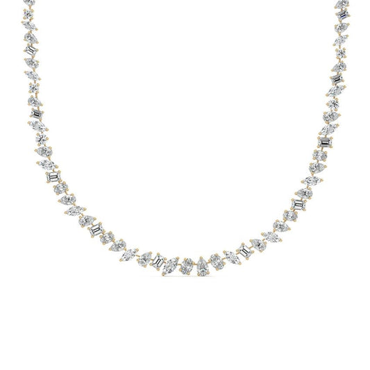 Multishape Diamond Tennis Necklace
