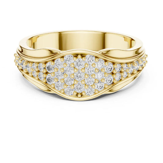Wave Elegance Diamond Ring