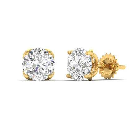 Round Diamond Earring