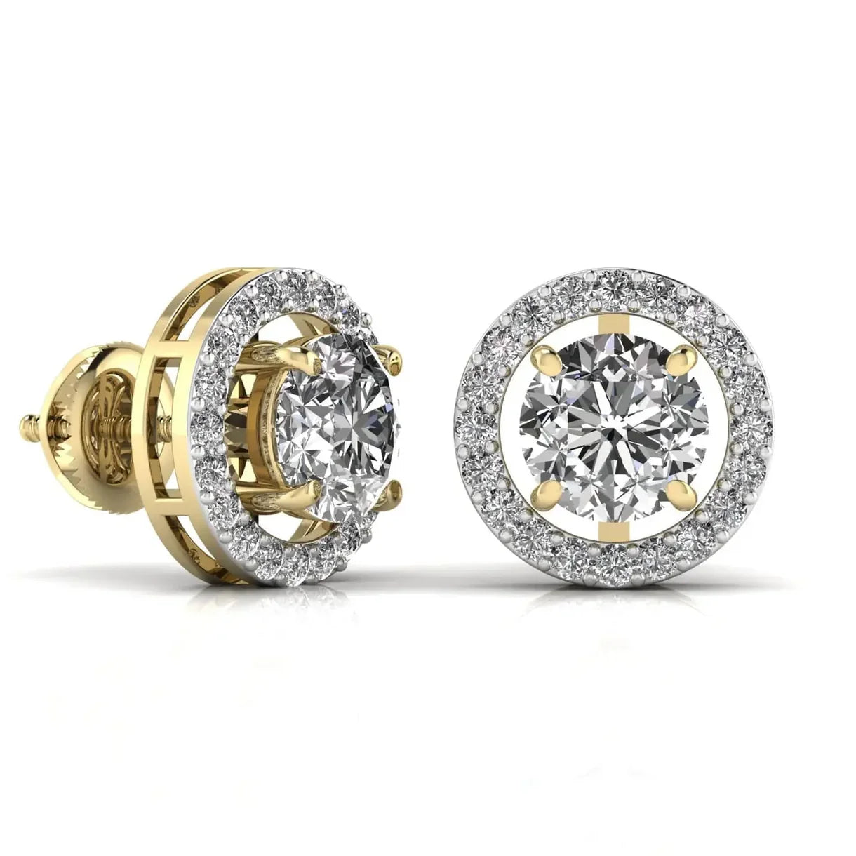 Round Solitaire Diamond Earring