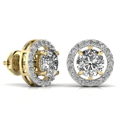 Round Solitaire Diamond Earring