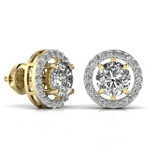 Round Solitaire Diamond Earring