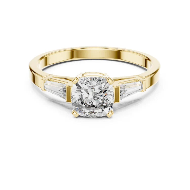 Tapered Baguette Diamond Engagement Ring