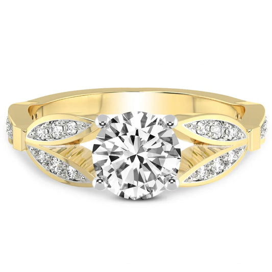 Nova Split Shank Vintage Lab Diamond Ring