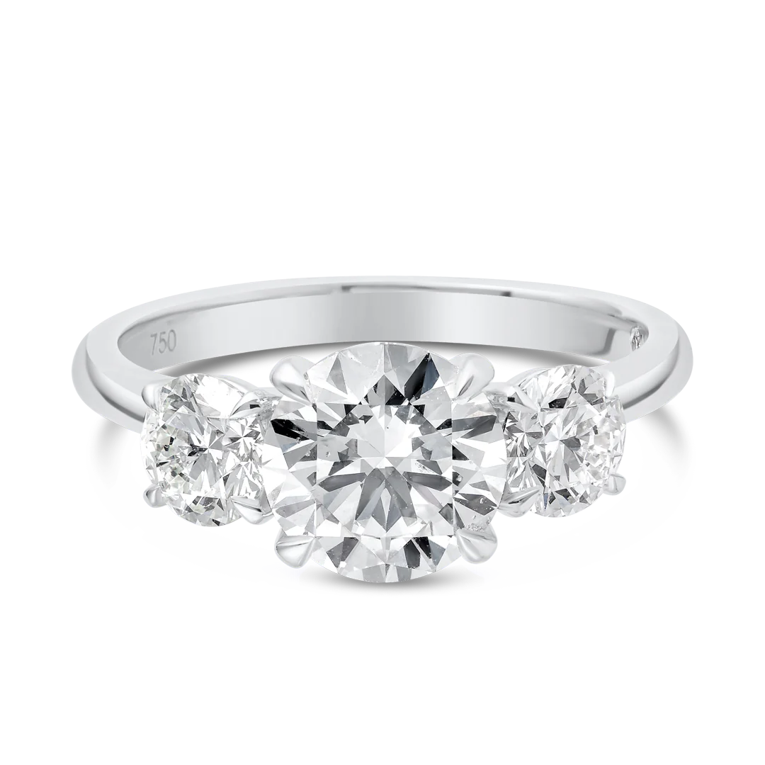 1.5 Carat Trilogy Engagement Ring - Round Diamond