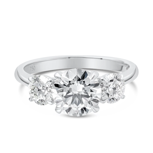 1.5 Carat Trilogy Engagement Ring - Round Diamond