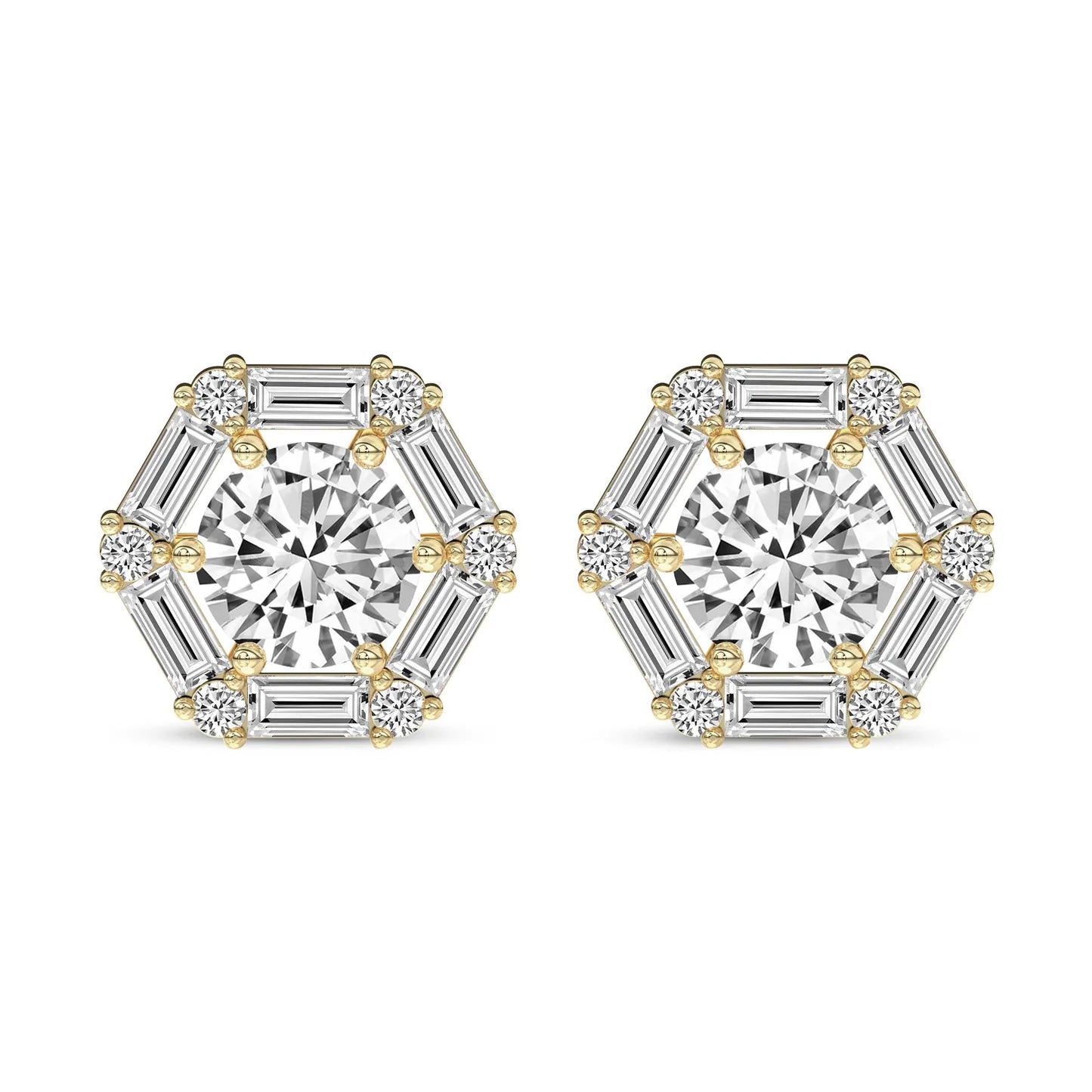 Rafflesia Flower Fashion Lab Diamond Stud Earrings