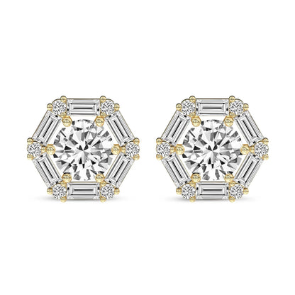 Rafflesia Flower Fashion Lab Diamond Stud Earrings