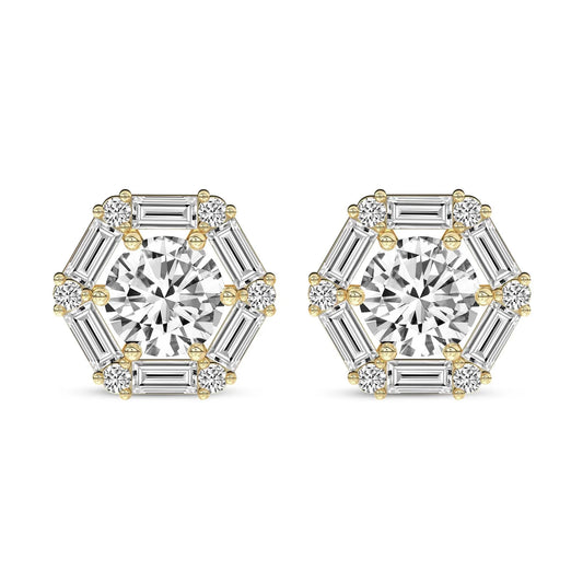 Rafflesia Flower Fashion Lab Diamond Stud Earrings