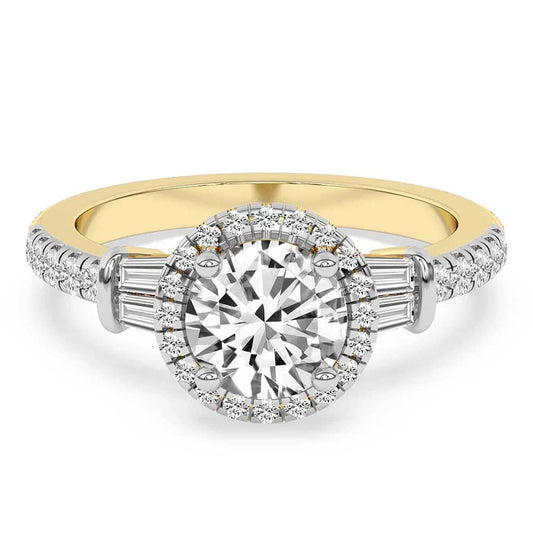 Pre-Designed Liora Cascade Halo Lab Diamond Ring