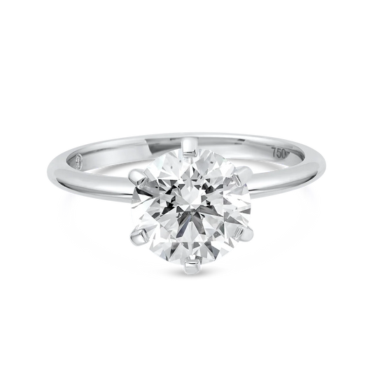 2 Carat Solitaire Engagement Ring - Round Diamond