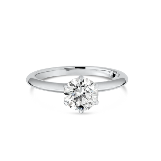 Lab Grown Solitaire Engagement Ring - Round Diamond