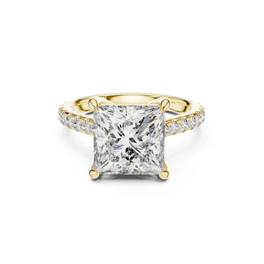 Princess-Cut Solitaire Diamond Engagement Ring