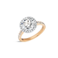 2 Carat Halo Engagement Ring - Round Diamond