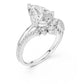 Pear-Cut Diamond Engagement Ring with Curved Pavé Band