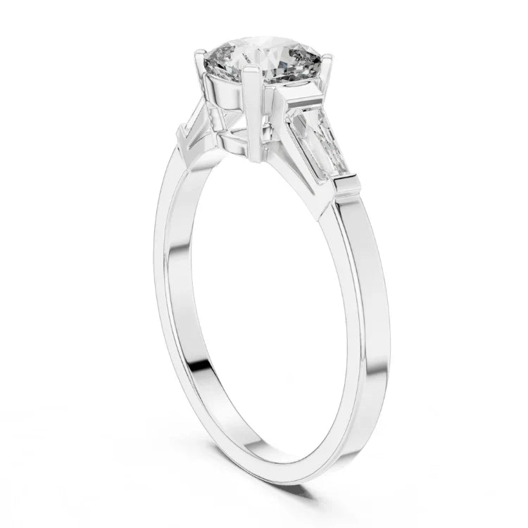 Tapered Baguette Diamond Engagement Ring