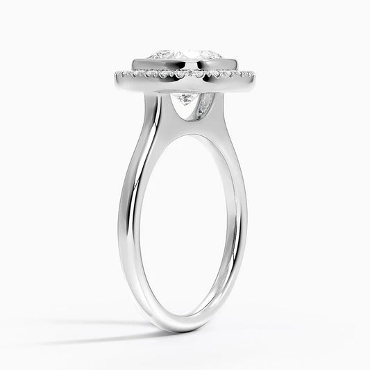 Bezel Halo Diamond Ring