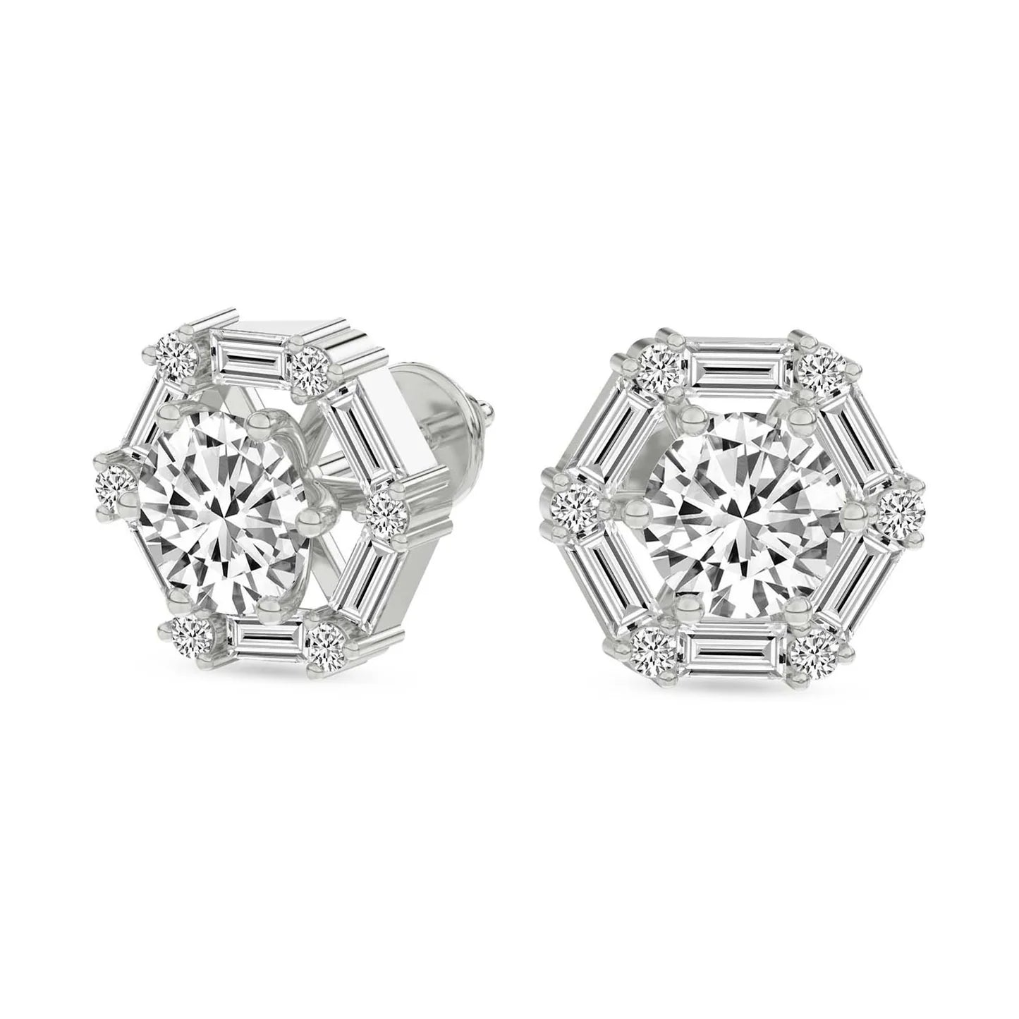 Rafflesia Flower Fashion Lab Diamond Stud Earrings
