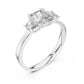 Radiant-Cut Three-Stone Diamond Engagement Ring