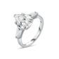 2 Carat Baguette Trilogy Engagement Ring - Pear Diamond