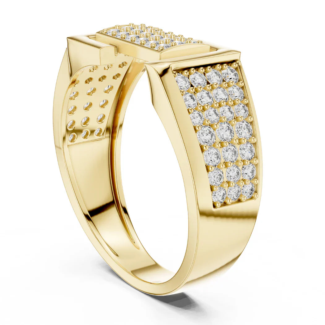 Men’s Designer Geometric Diamond Ring