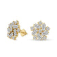Peony Flower Fashion Lab Diamond Stud Earrings