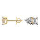 Divine Double Flame Lab Diamond Stud Earrings