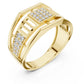 Architectural Grid Diamond Ring