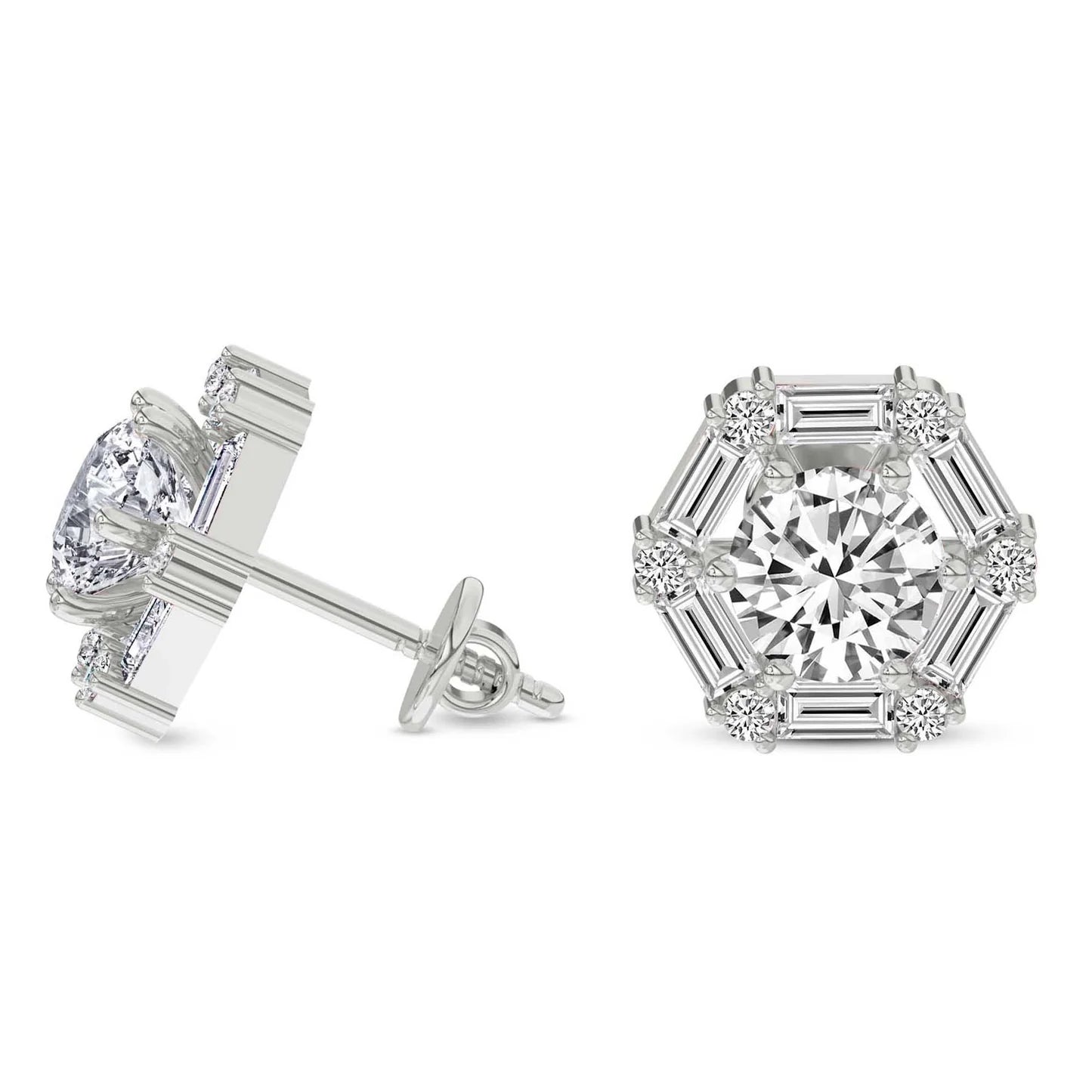 Rafflesia Flower Fashion Lab Diamond Stud Earrings