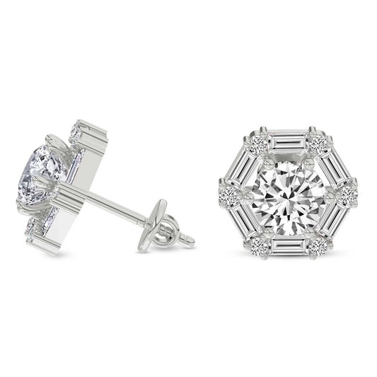 Rafflesia Flower Fashion Lab Diamond Stud Earrings