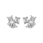 Trillium Flower Fashion Lab Diamond Stud Earrings