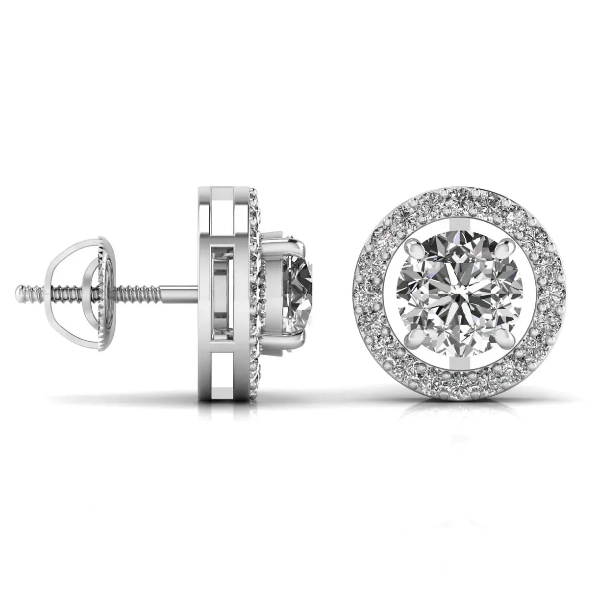 Round Solitaire Diamond Earring
