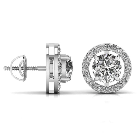 Round Solitaire Diamond Earring