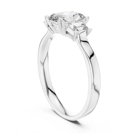 Radiant-Cut Three-Stone Diamond Engagement Ring
