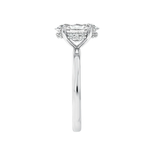 Lab Grown Solitaire Engagement Ring - Oval Diamond