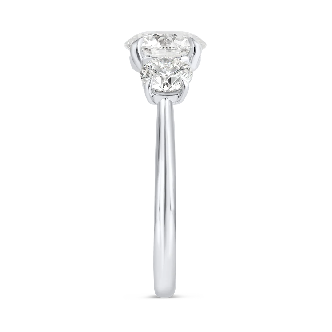 1.5 Carat Trilogy Engagement Ring - Round Diamond