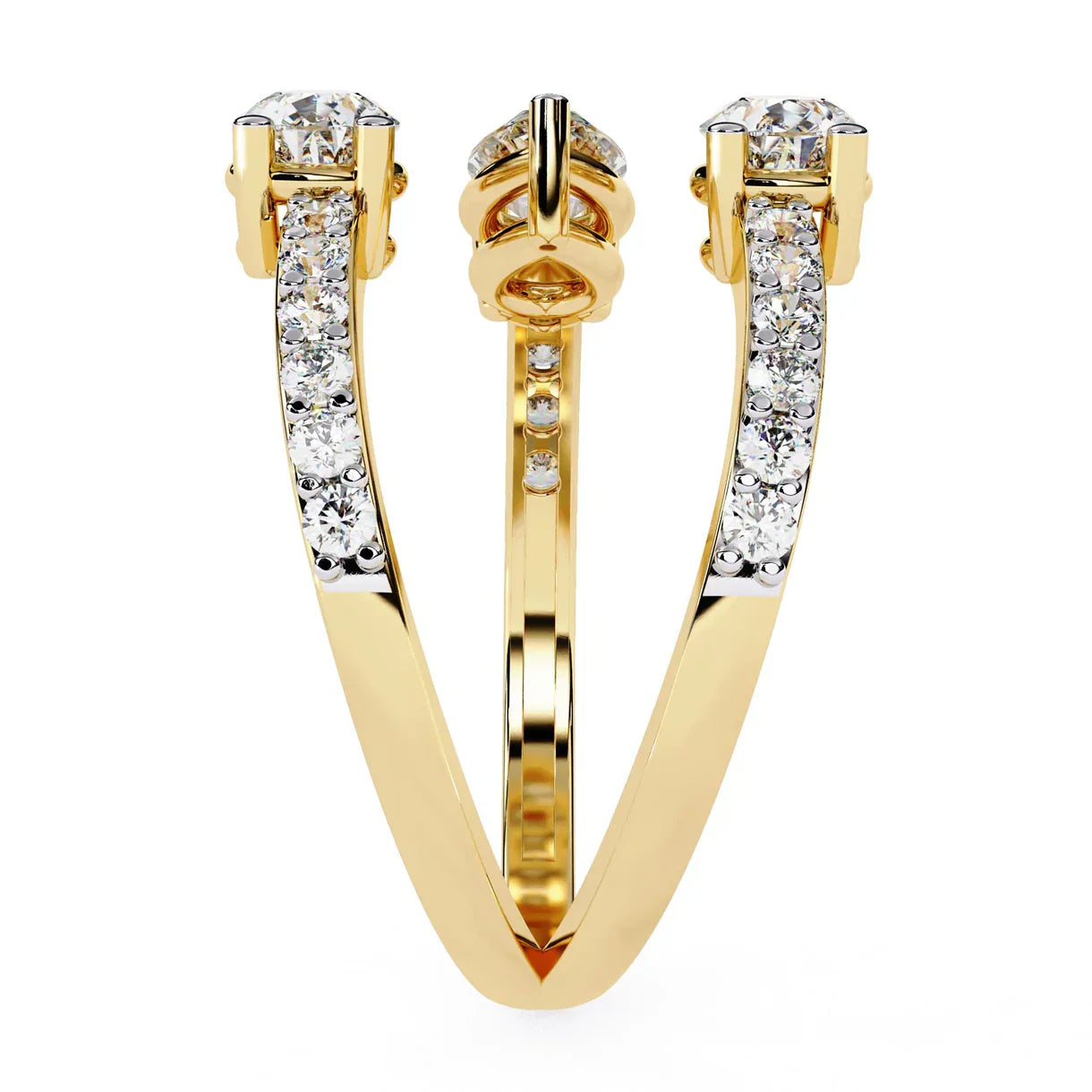 Twin of Love Diamond Engagement Ring