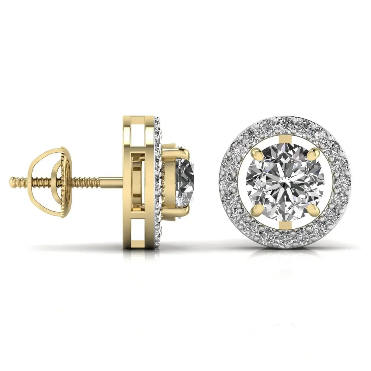 Round Solitaire Diamond Earring