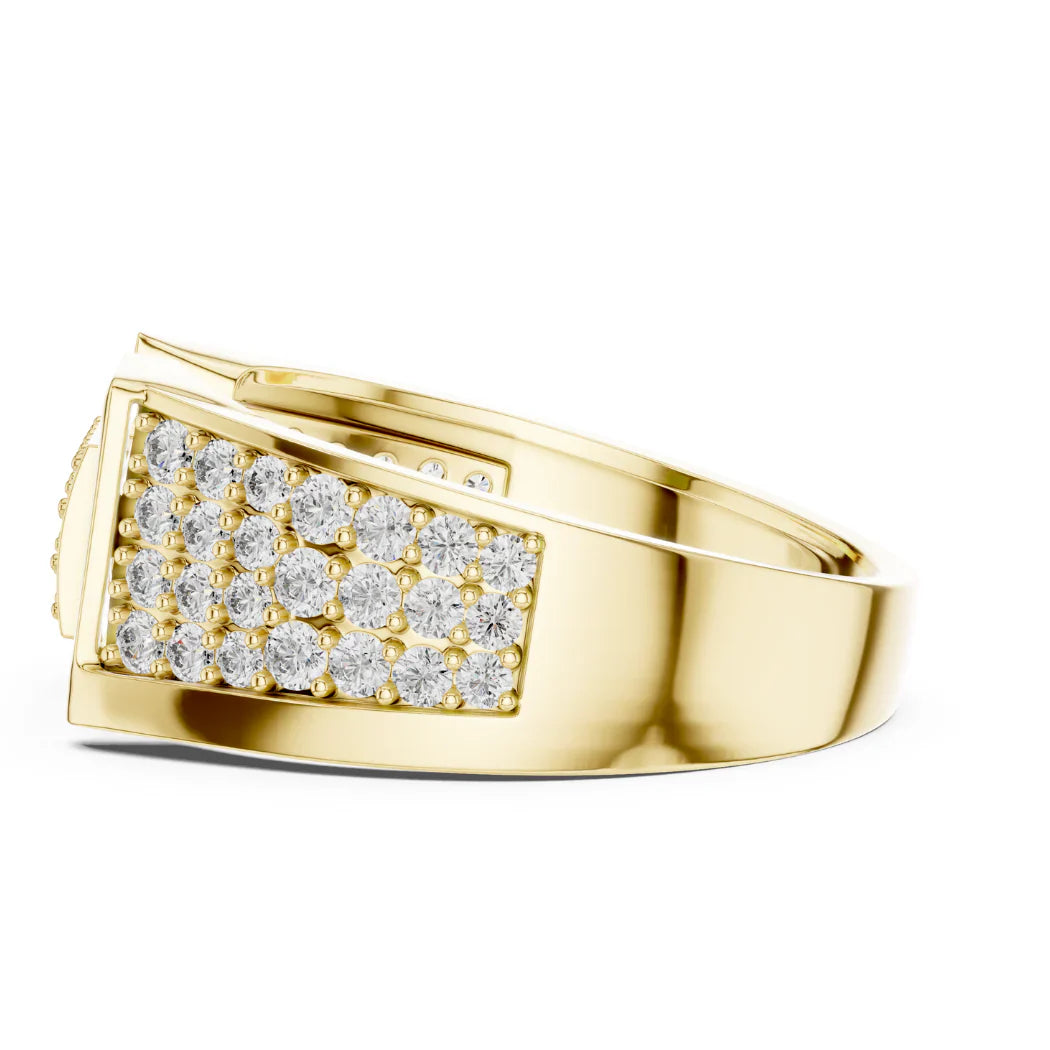 Men’s Designer Geometric Diamond Ring